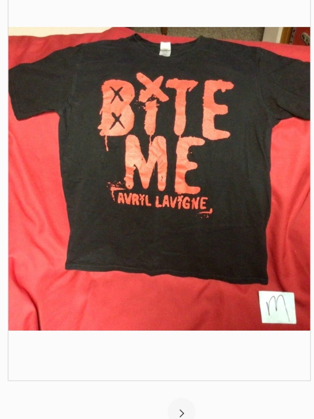 Avril Lavigne concert tshirt